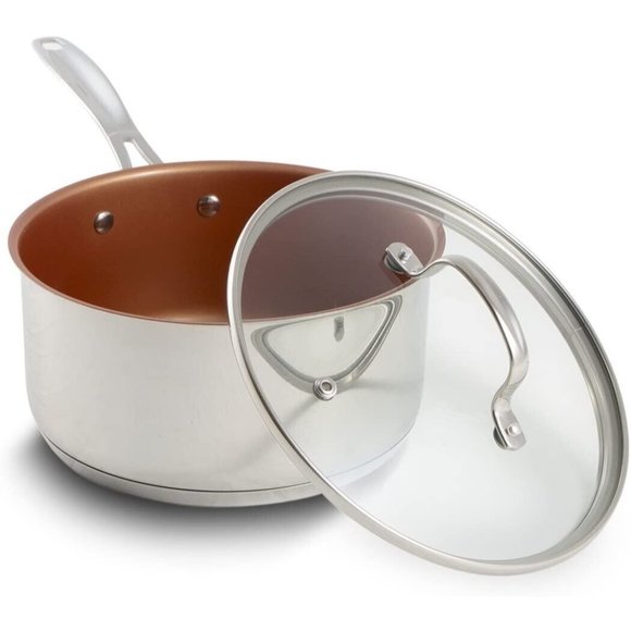 NuWave Kitchen Nuwave Perfect Green 3 Quart Sauce Pan Pot W Lid